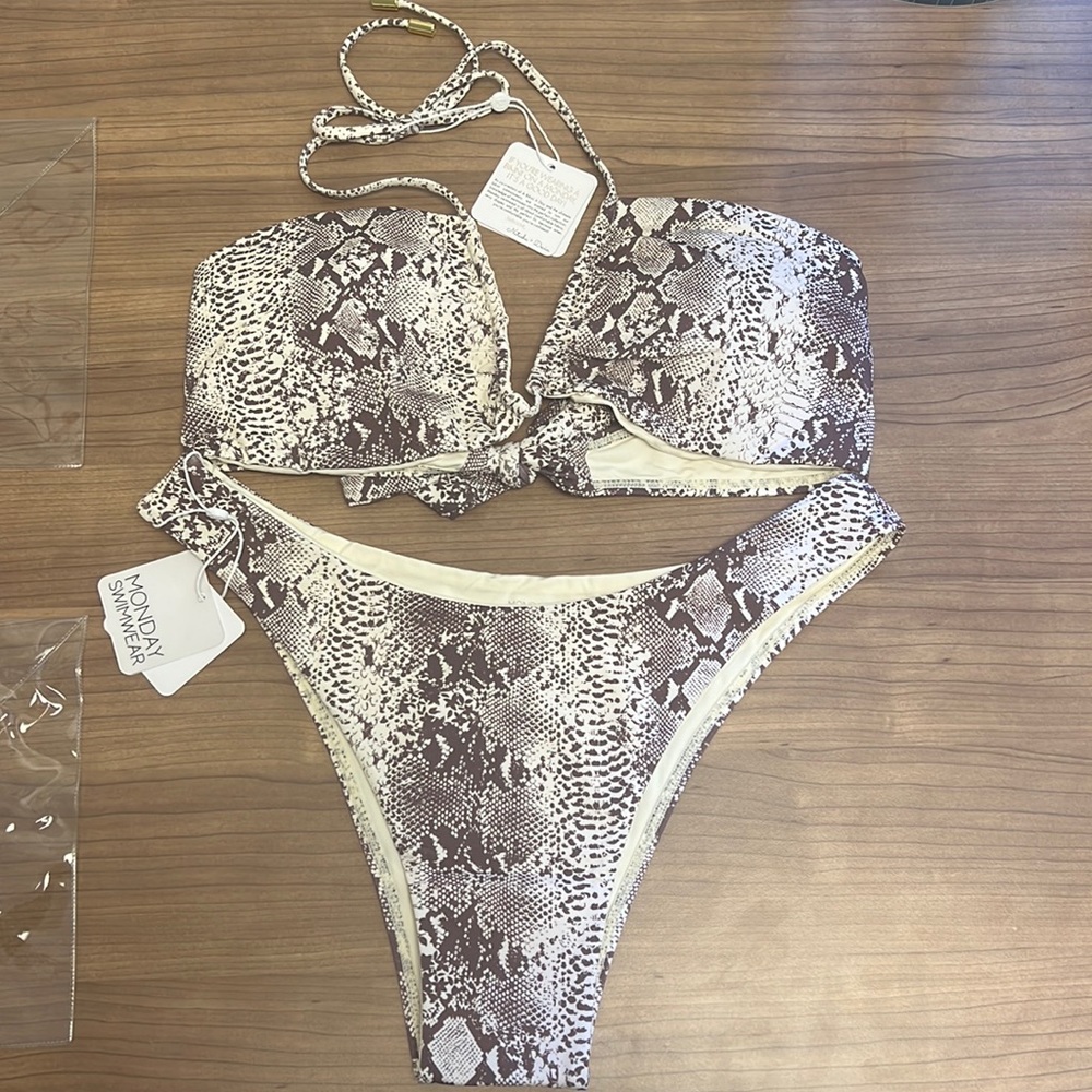 Monday Swimwear Snake Bikini Top & Bottom
